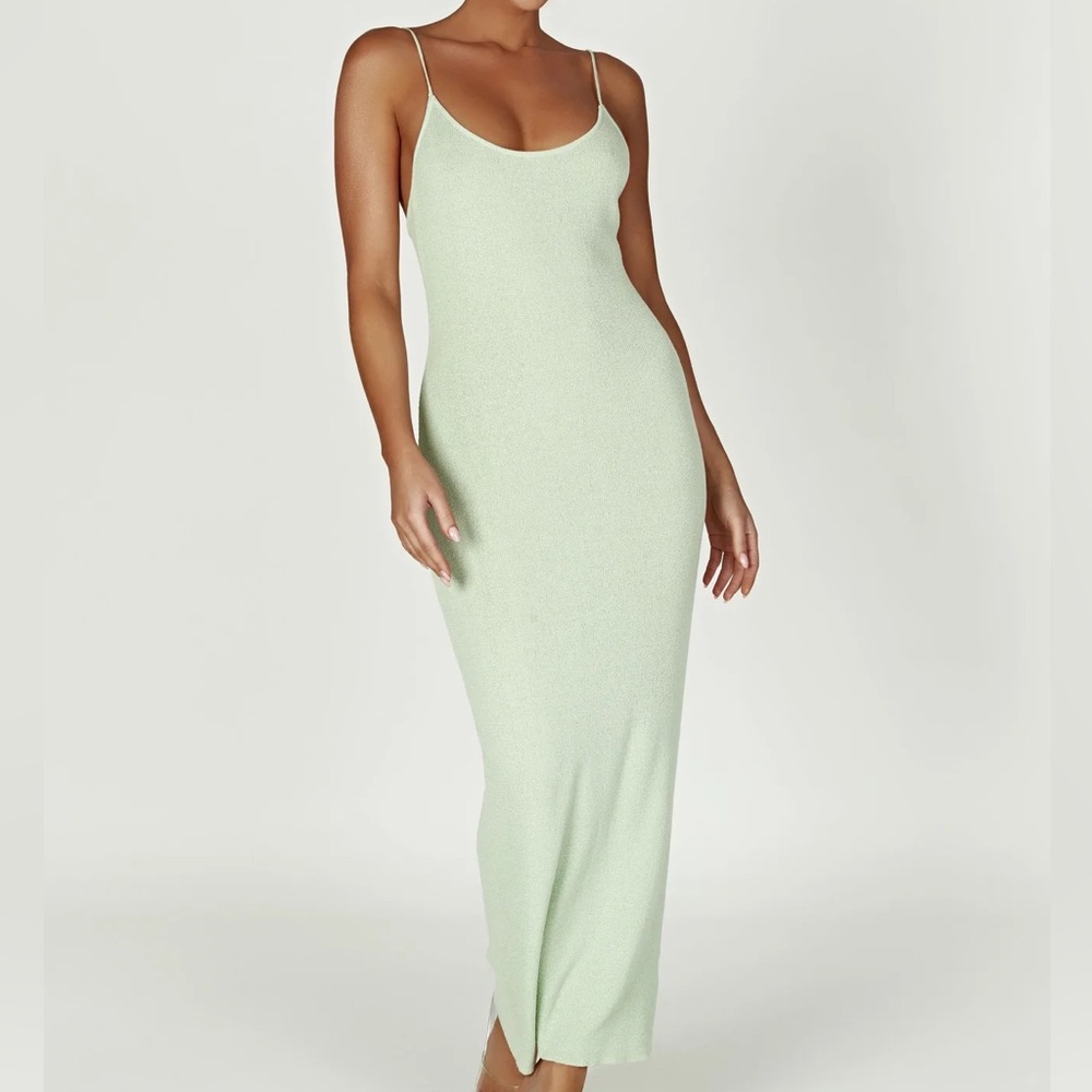 𝙼𝚎𝚜𝚑𝚔𝚒 • Magnolia Knit Maxi Dress Pistachio